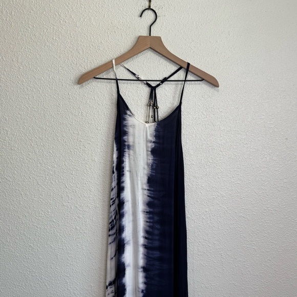 NWT Raviya Dress Tie Dye Maxi Length Vacation Boho Beaded Lightweight Resortwear - Picture 8 of 8